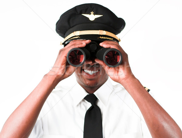 Pilot looking through Binoculars Stock photo © wavebreak_media