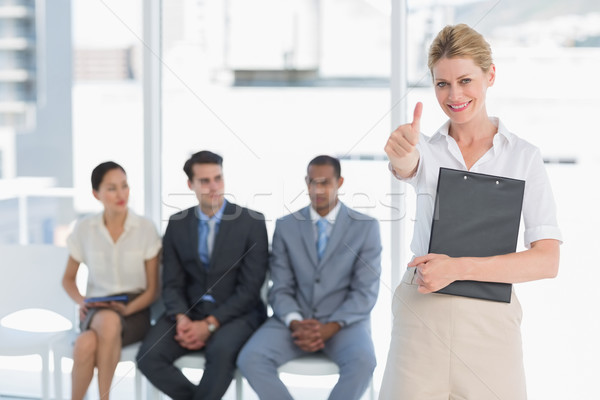 Femme personnes attente entrevue [[stock_photo]] © wavebreak_media