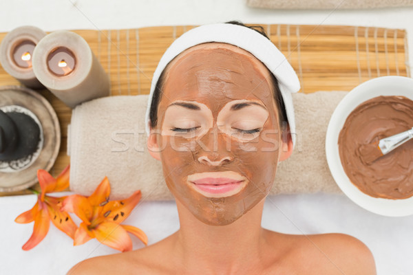 Mosolyog barna hajú sár kezelés gyógyfürdő nő Stock fotó © wavebreak_media