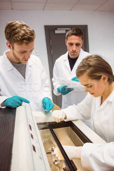 Science students using incubator in the lab Stock photo © wavebreak_media