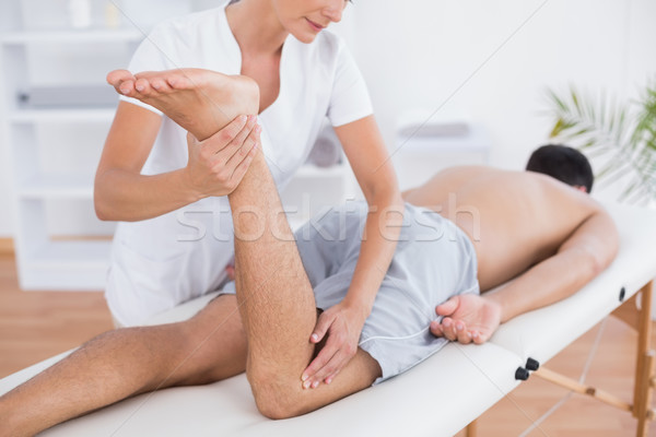 Bein Massage Patienten medizinischen Büro Frau Stock foto © wavebreak_media