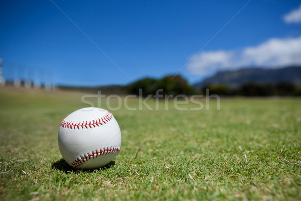 Ball on baseball field against sky Stock photo © wavebreak_media