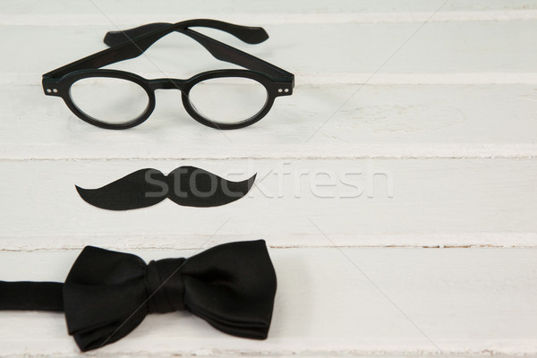 [[stock_photo]]: Faux · moustache · bois · planche