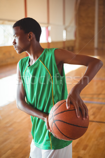 Basketbol sahası gökyüzü bulutlar yeşil Stok fotoğraf © wavebreak_media