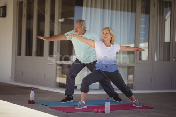 Senior couple performing stretching exercise Stock photo © wavebreak_media