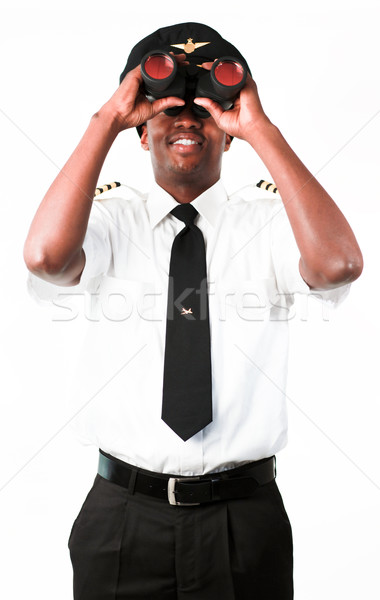 Pilot looking through Binoculars Stock photo © wavebreak_media