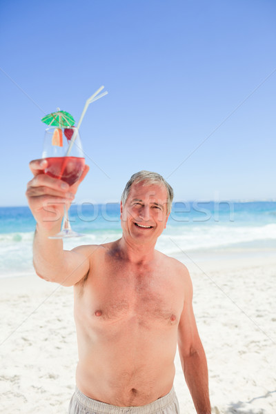 Senior man with his cocktail Stock photo © wavebreak_media