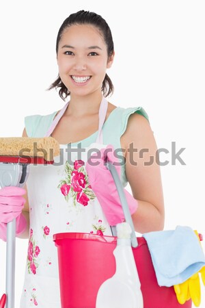 Retrato jovem empregada cozinhar mulher jovem Foto stock © wavebreak_media