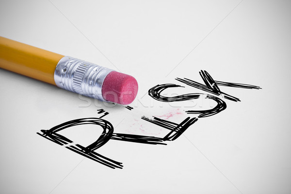 Risk against pencil with an eraser Stock photo © wavebreak_media