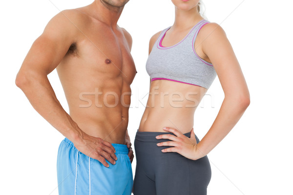 Mid section of a fit young couple Stock photo © wavebreak_media