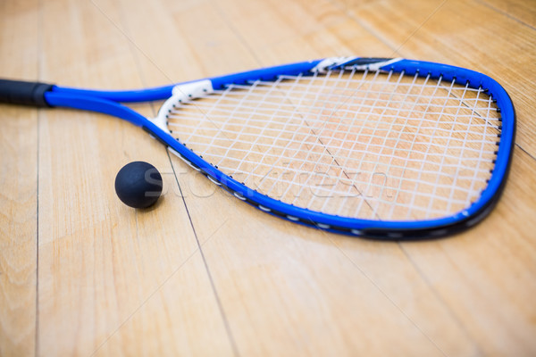 Close up of a squash racket and ball Stock photo © wavebreak_media