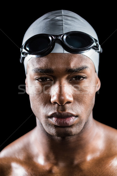 Retrato natación CAP negro fitness Foto stock © wavebreak_media