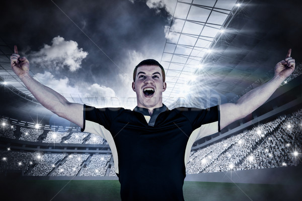 Imagine Rugby player victorie Imagine de stoc © wavebreak_media