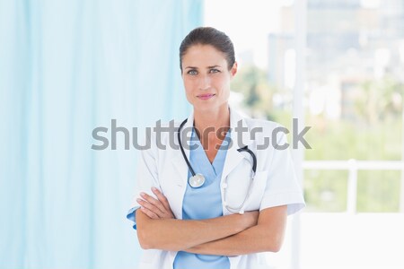 Portre etkileyici kadın doktor hastane gülümseme Stok fotoğraf © wavebreak_media