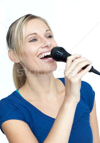 Mujer Cantando Microfono Mujer Hermosa Musica Nina Foto Stock C Wavebreak Media Ltd Wavebreak Media 2316930 Stockfresh