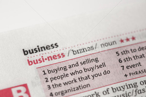 Definitie afaceri dicţionar roşu negru informaţii Imagine de stoc © wavebreak_media