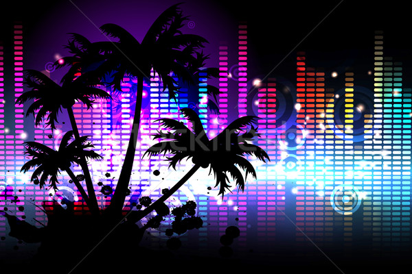Digitalmente gerado palmeira colorido projeto festa Foto stock © wavebreak_media