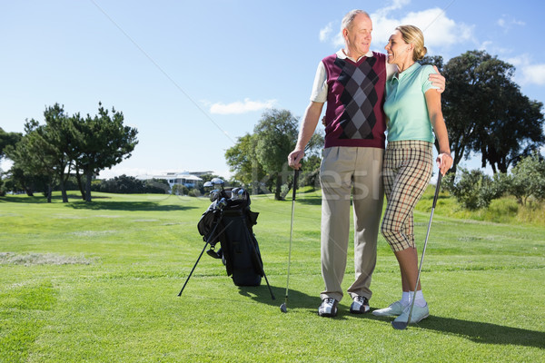 Golf Coppia piedi sorridere altro Foto d'archivio © wavebreak_media