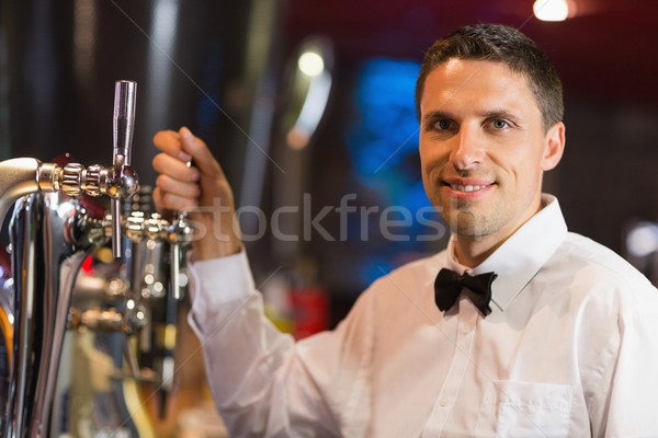 Bello sorridere fotocamera bar uomo Foto d'archivio © wavebreak_media