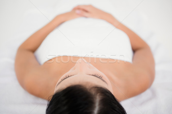 Stock foto: Ziemlich · Brünette · genießen · Massage · glücklich