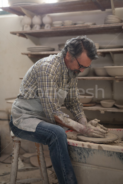 Male potter molding clay Stock photo © wavebreak_media