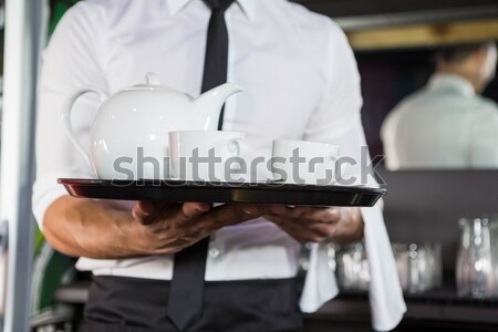 Foto stock: Garçom · chá · bar · restaurante