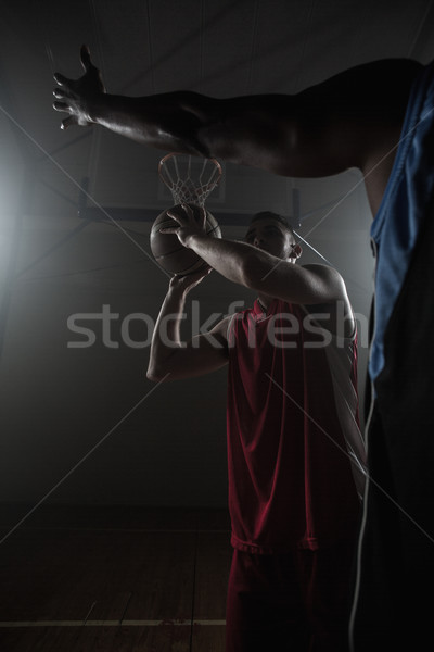 Porträt Männer spielen legen Fitnessstudio Mann Stock foto © wavebreak_media