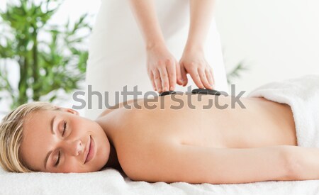 Foto d'archivio: Nudo · donna · massaggio · massaggiatrice · spa