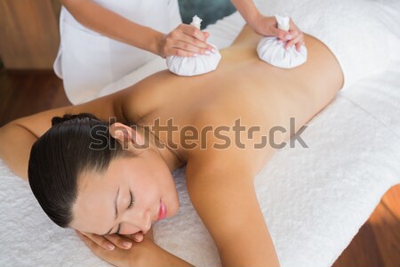 Entspannt nackt Frau Massage zurück spa Stock foto © wavebreak_media