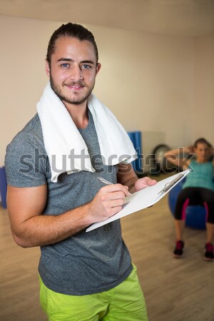 Instructeur yoga klasse fitness studio Stockfoto © wavebreak_media