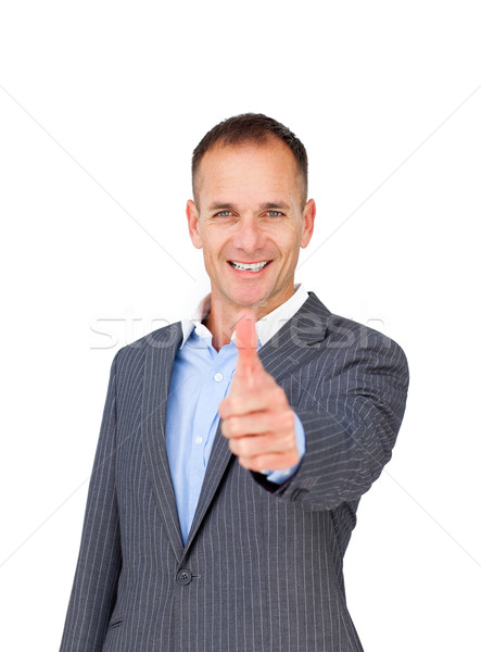 Cheerful businessman with thumb up  Stock photo © wavebreak_media