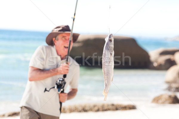 Сток-фото: человека · рыбалки · пляж · воды · природы · морем