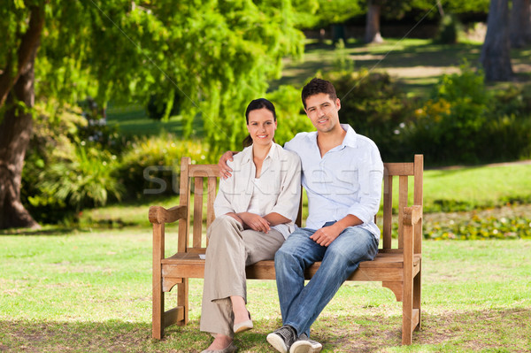 Couple on the bench Stock photo © wavebreak_media