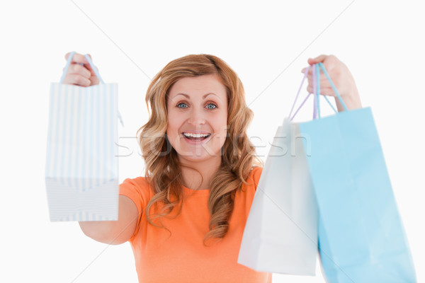 Gelukkig vrouw winkelen glimlach vrouwen mode Stockfoto © wavebreak_media