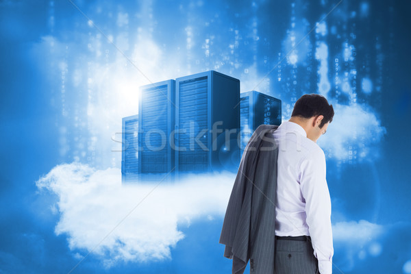 összetett kép üzletember áll üzlet számítógép Stock fotó © wavebreak_media