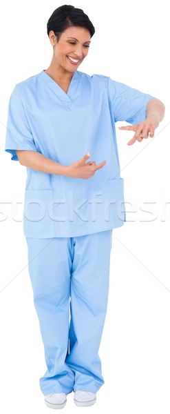 Foto stock: Bastante · escuro · cirurgião · branco · médico