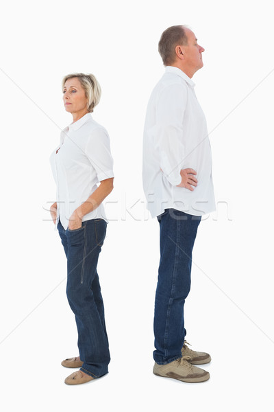 Stock photo: Upset couple not talking to each other after fight