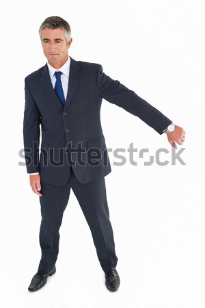 Lächelnd Geschäftsmann Handwurzel Zeit weiß Stock foto © wavebreak_media