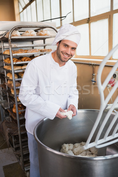 Baker preparing dough in industrial mixer Stock photo © wavebreak_media