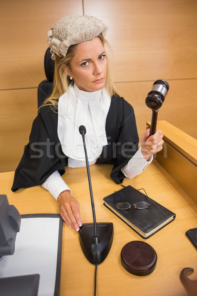Stern judge banging her hammer Stock photo © wavebreak_media