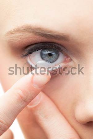 Bella lenti a contatto bianco femminile Foto d'archivio © wavebreak_media