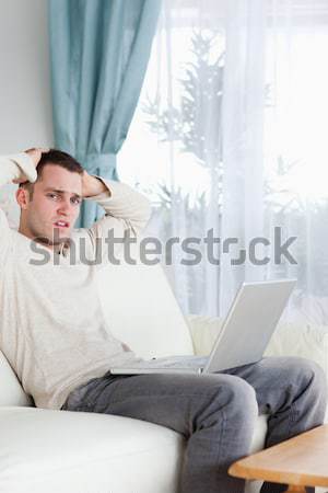 Girl using mobile phone on bed in bedroom Stock photo © wavebreak_media