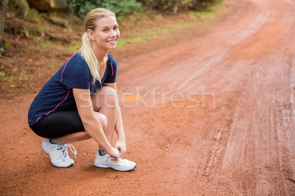 Mosolyog sportos szőke nő portré nő boldog Stock fotó © wavebreak_media