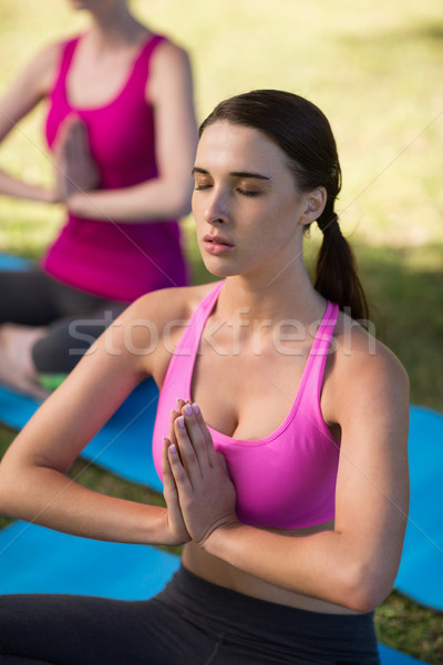 Woman practicing yoga Stock photo © wavebreak_media