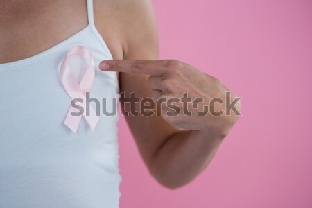 Постоянный женщину Рак молочной железы осведомленность белый Сток-фото © wavebreak_media