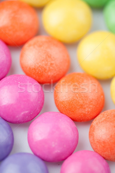 Close-up of chocolate sweetmeat against a white background Stock photo © wavebreak_media