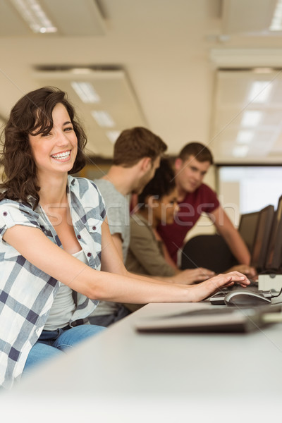 Classmates working in the computer room Stock photo © wavebreak_media