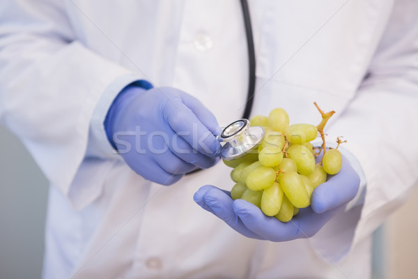 Scientifique écouter raisins laboratoire [[stock_photo]] © wavebreak_media