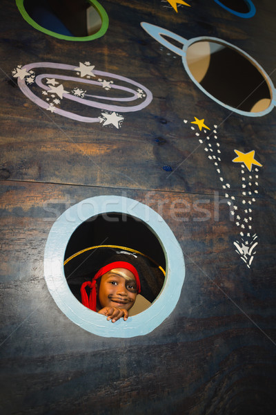Portrait of boy pretending to be a pirate at home Stock photo © wavebreak_media