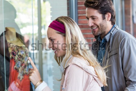 Foto stock: Colegas · escrito · ventana · vidrio · oficina